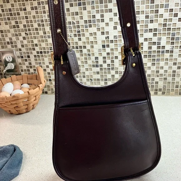 #9988 vintage coach saddle bag brown - Picture 7 of 8